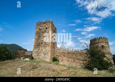 Burgkomplex Ananuri in Georgia Stockfoto