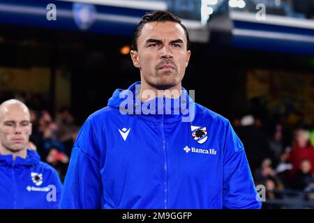 Emil Audero (UC Sampdoria) beim Empoli FC gegen UC Sampdoria, italienisches Fußballspiel Serie A in Empoli, Italien, Januar 16 2023 Stockfoto