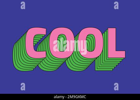 Fehlertext Retro-Vektor-geschichtete Typografie Stock Vektor