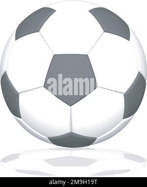 Ball für Volleyball oder Wasserball isoliert auf Weiß Stock Vektor