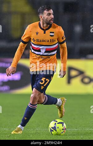 Empoli, Italien. 16. Januar 2023. Mehdi Leris (UC Sampdoria) beim Empoli FC vs UC Sampdoria, italienisches Fußballspiel Serie A in Empoli, Italien, Januar 16 2023 Kredit: Independent Photo Agency/Alamy Live News Stockfoto