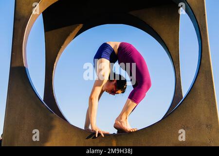 Schlangenmensch mit Sonnenbrille, Seattle, Washington State, USA Stockfoto