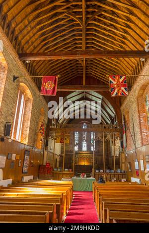 Das Innere der Christ Church Cathedral auf der Ross Road in Port Stanley, Falkland Islands. Stockfoto