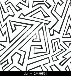 Einfarbiges azteken-muster Stock Vektor