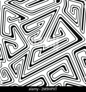 monochrome geometrische nahtlose Muster Stock Vektor