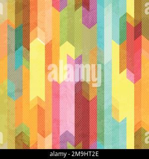 Nahtloses Muster mit Retro-Streifen und Grunge-Effekt Stock Vektor