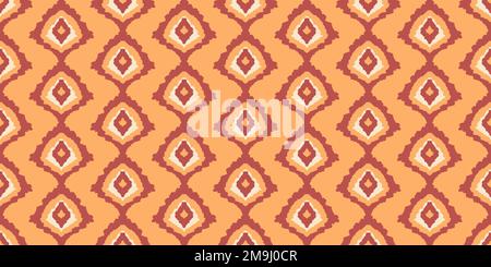Tribal Ikat Vector Chevron Indian Seamless Pattern Stock Vektor