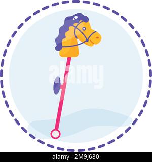 Isoliertes farbiges Spielzeug aus Holz – Symbol flaches Design Vektor Stock Vektor