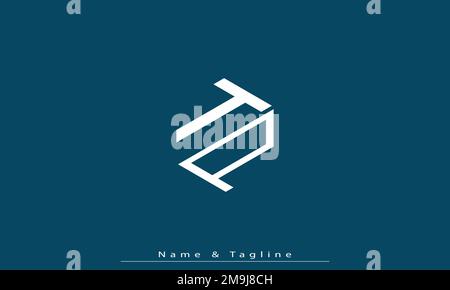Alphabet Buchstaben Initialen Monogramm Logo TP , PT Stock Vektor