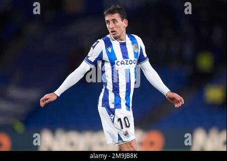 Mikel Oyarzabal von Real Sociedad während des Spiels Copa del Rey zwischen Real Sociedad und RCD Mallorca im reale Arena Stadium am 17. Januar 2023 in S Stockfoto