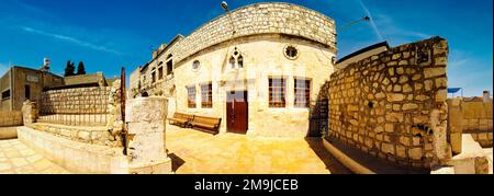 Außenansicht der Ari Ashkenazi Synagoge, Safed, Israel Stockfoto