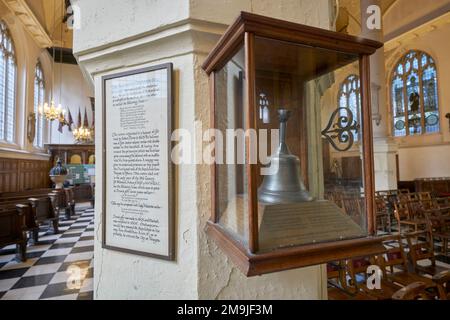 Newgate Glocke Hinrichtungsglocke Heilige Grabeskirche Stockfoto