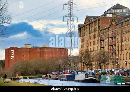 Whisky Bond TWB in Speirs Wharf on the Forth und Clyde Canal in Port Dundas, Glasgow, Schottland, Vereinigtes Königreich Stockfoto