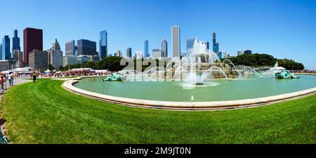 Buckingham Brunnen, Grant Park, Chicago, Illinois, USA Stockfoto