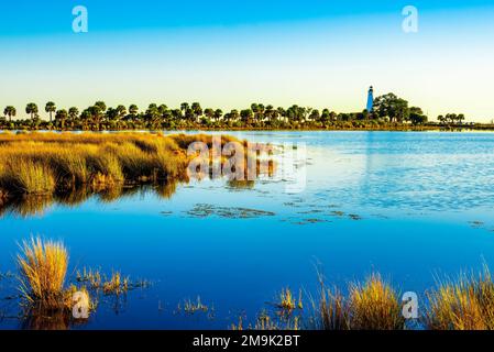 St. Marks Lighthouse, St. Marks National Wildlife Refuge, Florida, USA Stockfoto