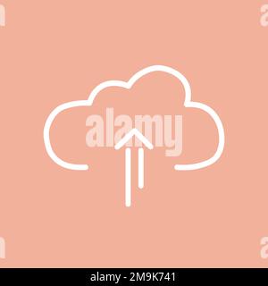 Ein Vektor zum Hochladen eines Wolkensymbols Stock Vektor