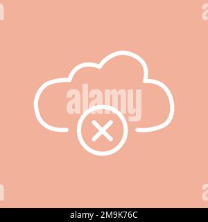 Ein Annullierungs-Symbol-Wolkenvektor Stock Vektor