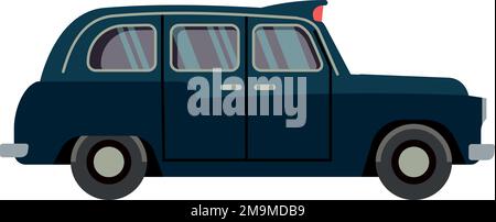 Schwarzes Fahrerhaussymbol. Cartoon-Auto. Beifahrer-Auto Stock Vektor