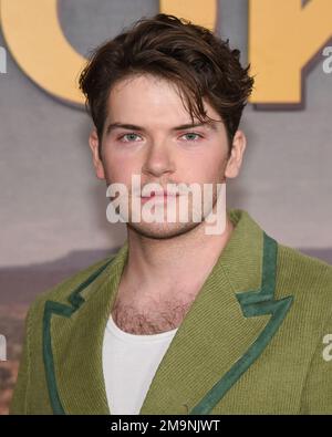 17. Januar 2023 - Hollywood, Kalifornien - Colton Ryan. Los Angeles Premiere für die „Poker Face“ der Peacock Original Series im Hollywood Legion Theater. (Kreditbild: © Billy Bennight/AdMedia via ZUMA Press Wire) NUR REDAKTIONELLE VERWENDUNG! Nicht für den kommerziellen GEBRAUCH! Stockfoto