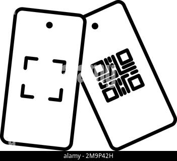 Code, Mobil, qr-Vektorsymbol auf transparentem Hintergrund. Modellcode, Mobil, qr-Vektorsymbol Stock Vektor