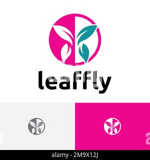 „Butterfly Nature Wings Balance Circle“-Logo Stock Vektor