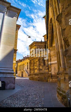 Dom von Bergamo oder Cattedrale Duomo di Bergamo e Battistero in der Lombardei, Italien Stockfoto