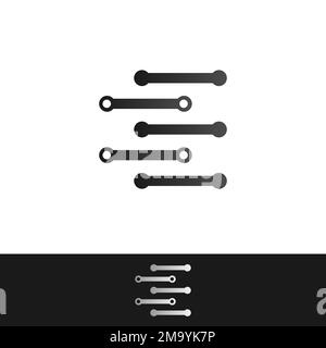 Logo für Software-Entwickler oder -Ingenieure im modernen, einfachen, auffälligen und luxuriösen EPS-Vektorformat. Stock Vektor