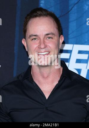 Los Angeles, USA. 18. Januar 2023. Ryan Kelley kommt zur Premiere DES roten Teppichs von Los Angeles für TEENAGER WOLF: DER FILM findet am Mittwoch, den 18. Januar 2023 im Harmony Gold Theater in Los Angeles, Kalifornien, statt . (Foto: Juan Pablo Rico/Sipa USA) Guthaben: SIPA USA/Alamy Live News Stockfoto