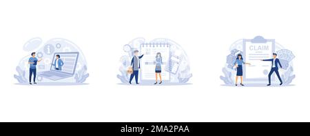 Registrierung des Antragsformulars Dokument, die persönliche Informationen, Einkommen Informationen Vektor-Set. Steueranmeldung, Kredite und Ausgaben, Finanzbericht Stock Vektor