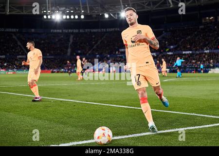 Saul Niguez (Atletico de Madrid, Nr. 17) in Aktion Stockfoto