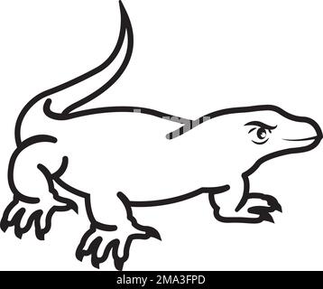 Komodo-Symbol. Logo-Vorlage für vektordarstellung. Stock Vektor