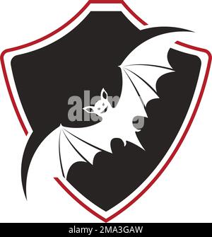 Bat-Symbol, Vektordarstellung Designvorlage. Stock Vektor