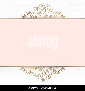 Eleganter Rahmenvektor mit goldenem Blumenmuster Stock Vektor