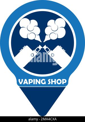 Vaping Shop Logo.Vector Illustration Template Design Stock Vektor