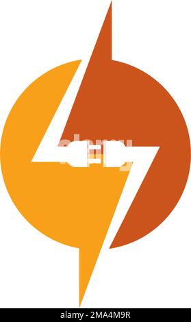 Hintergrund des Logos des elektrischen Steckers, Entwurf einer Vektorvorlage Stock Vektor