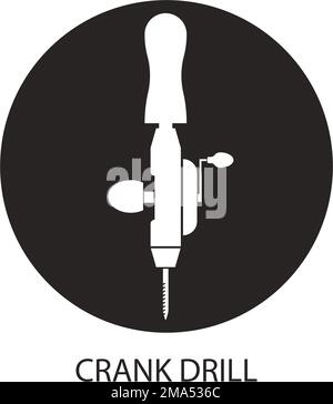 Entwurf einer Vorlage für die Symbolvorlage der Kurbel. Stock Vektor