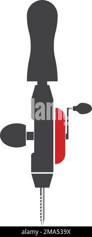 Entwurf einer Vorlage für die Symbolvorlage der Kurbel. Stock Vektor