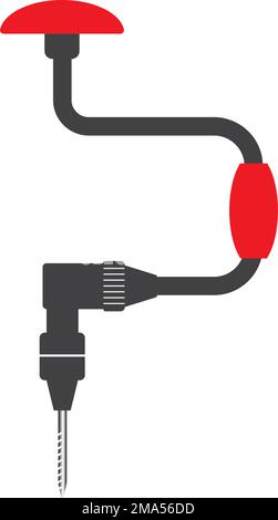 Entwurf einer Vorlage für die Symbolvorlage der Kurbel. Stock Vektor