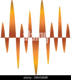 Sound Wave-Symbol Vektordarstellung Symboldesign Stock Vektor