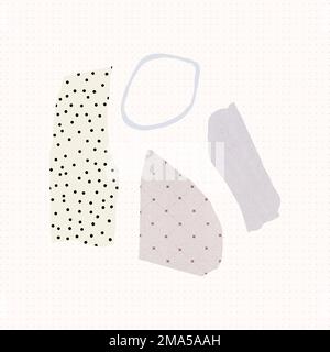 Vektor-Set mit zerrissenen Papiernotiz Stock Vektor