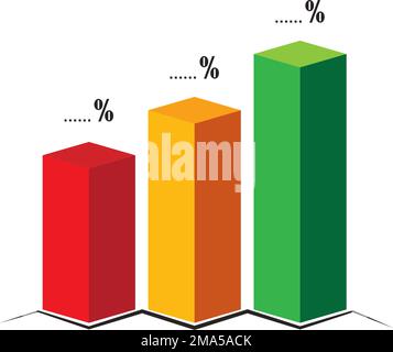 Diagramm- oder Prozentsymbol Vektordarstellung abstraktes Symboldesign Stock Vektor