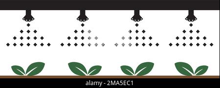 Symbol für Bewässerungssystem oder Bewässerung der Anlage. vektordarstellung Symboldesign. Stock Vektor