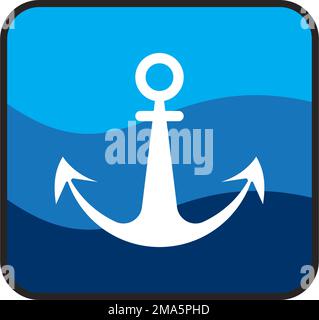 Design der Vektorvorlage für Anker-Logo Stock Vektor