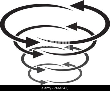 Element mit Drehpfeil für die Vektordesign-Vorlage für das Symbol „STIR-Zeichen“ Stock Vektor