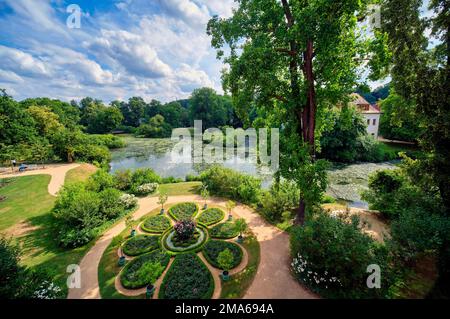 Muskauer Park, Prince Pueckler Park, UNESCO-Weltkulturerbe, Bad Muskau, Sachsen, Deutschland Stockfoto