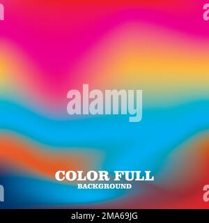 Farbenfrohe, moderne Abstrakt Hintergrund mit neon Gradienten. Dynamic Color Flow Poster, Banner. Vector Illustration. Stock Vektor