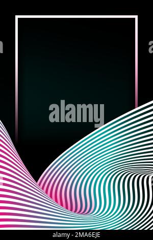 Rechteckiger Rahmen auf einem abstrakten Hintergrundvektor Stock Vektor