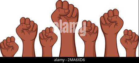 Schwarzer Geschichtsmonat. Afroamerikanische Geschichte Armfaust-Vektor-Illustration. Poster, Karte, Banner, Hintergrund. Stock Vektor