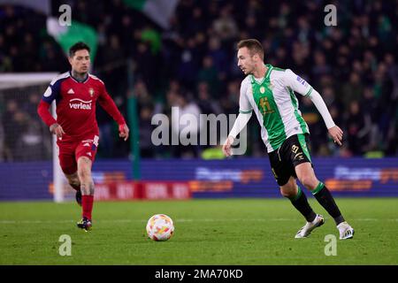 Sevilla, Spanien. 18., Januar 2023. Loren Moron (21) von Real Betis gesehen während des Spiels Copa del Rey zwischen Real Betis und Osasuna im Estadio Benito Villamarin in Sevilla. (Foto: Gonzales Photo - Jesus Ruiz Medina). Stockfoto