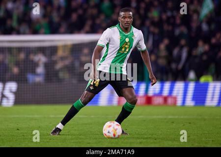 Sevilla, Spanien. 18., Januar 2023. William Carvalho (14) von Real Betis während des Spiels Copa del Rey zwischen Real Betis und Osasuna im Estadio Benito Villamarin in Sevilla gesehen. (Foto: Gonzales Photo - Jesus Ruiz Medina). Stockfoto